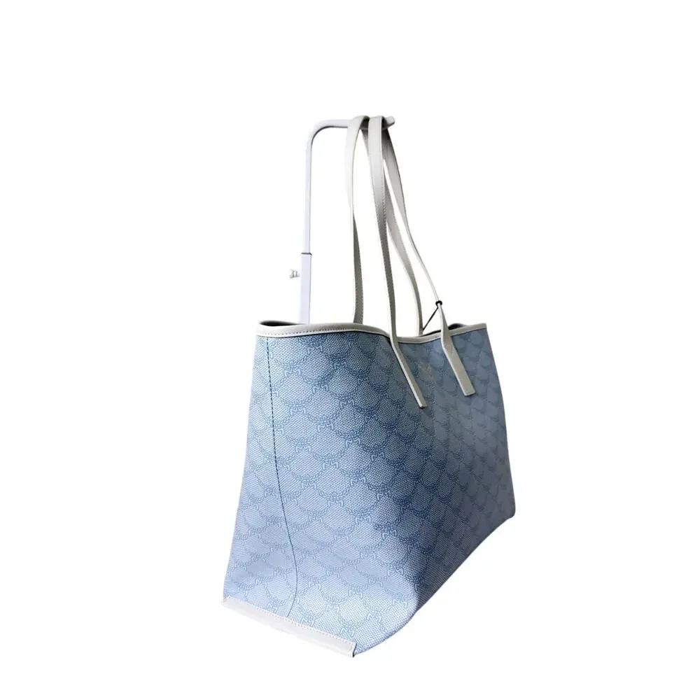 MCM reversible monogram tote baby blue